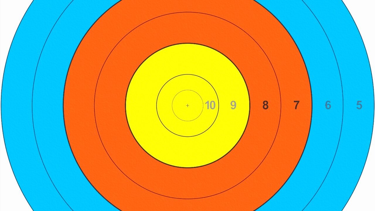 PinWin 80cm Compound Target Face with 6 precision rings – World Archery standard colors, waterproof, and tear-resistant for professional archery practice